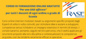 Read more about the article Corso di formazione: “Per una DAD efficace”