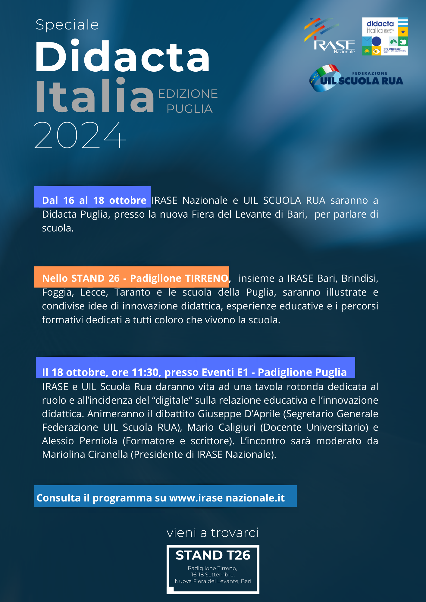 Didacta Italia edizione Puglia 2024 – IRASE Nazionale