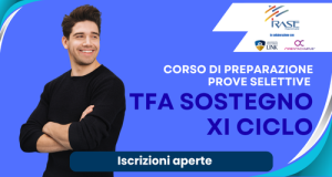 Scopri di più sull'articolo CORSO DI PREPARAZIONE PROVE SELETTIVE TFA SOSTEGNO XI CICLO